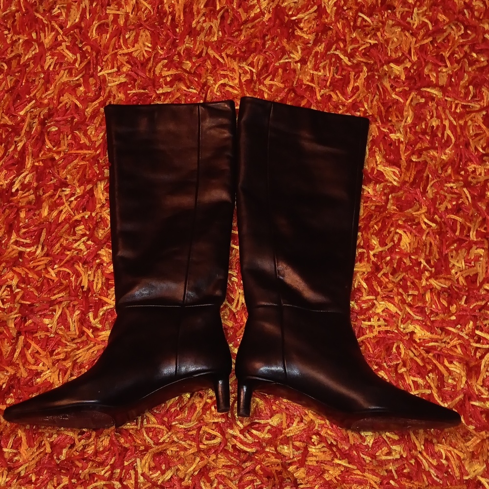 Mango Genuine Leather Boots with Kitten Heel and Square Toe - Picture 6 of 10
